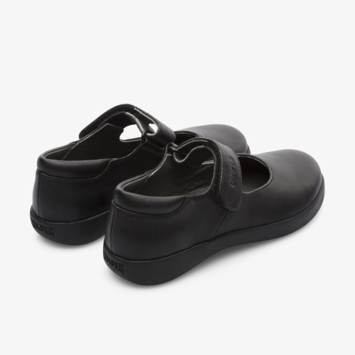 Camper Spiral Comet Kids Ballerinas US-37338 Black USA Stockists